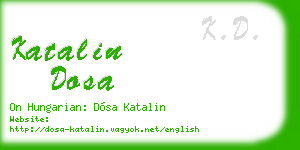 katalin dosa business card