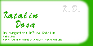 katalin dosa business card